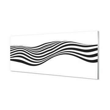 Nowoczesny panel kuchenny Paski zebra fala 125x50