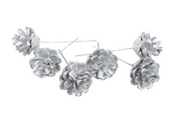 5 szt. OZDOBA SZYSZKI do stroików biała