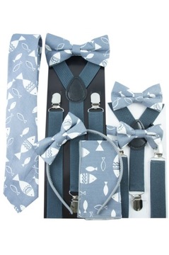 Детский галстук-бабочка с графитовым узором FISH FISH