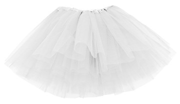*SPÓDNICZKA TIULOWA SPÓDNICA TUTU 30cm BIAŁA