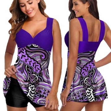 STRÓJ KĄPIELOWY TANKINI BIKINI SZORTY ROZMIARY,M