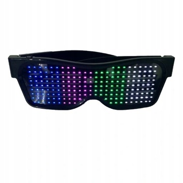 OKULARY LED ŚWIECĄCE BLUETOOTH DLA KREATYWNYCH DJ