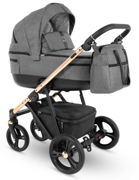 CAMARELO Belagio Polski Wózek Dziecięcy 4w1 02 Rama Rose Gold