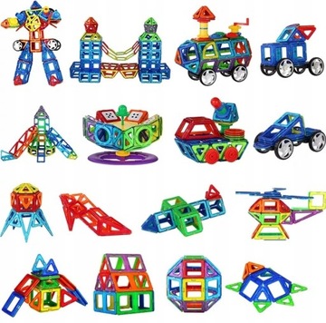 МАГНИТНЫЕ БЛОКИ СТРОИТЕЛЬНЫЕ ПАНЕЛИ 118 EL + КОЛЕСО ЧЕРТА + КОЛЕСА