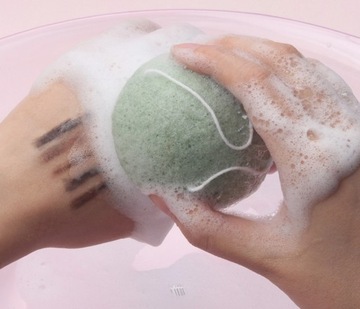 НАТУРАЛЬНАЯ ГУБКА КОНЖАК ОЧИЩАЕТ ECO FACE 100