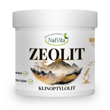 Zeolit klinoptylolit Proszek Oczyszczanie Metale Ciężkie 400g NatVita