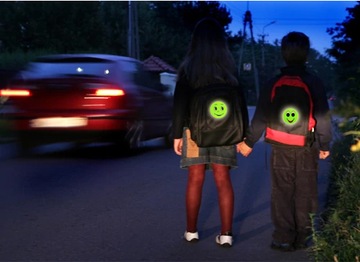 СВЕТООТРАЖАЮЩИЕ НАКЛЕЙКИ УЛЫБКИ 4 ШТ. ЭМОТИКОН