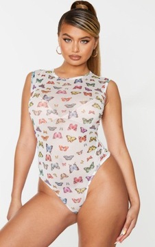 PRETTYLITTLETHING IS0 BODY W MOTYLE SIATKA R. 34