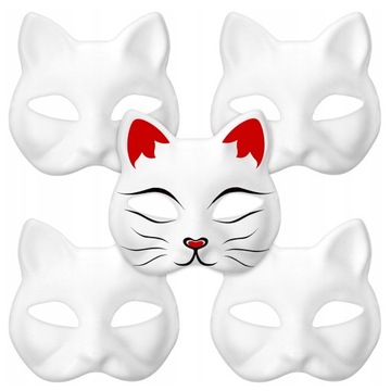 5szt Maska na twarz dla kota Therian Halloween DIY