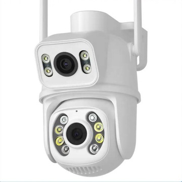 PODWÓJNA KAMERA OBROTOWA ZEWNĘTRZNA IP WIFI 6MPX