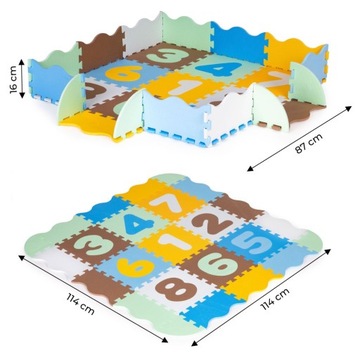 Mata piankowa edukacyjna kojec puzzle podkład