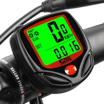 LICZNIK ROWEROWY WODOODPORNY LCD PRĘDKOŚĆ PRZEBIEG ZEGAR 14 FUNKCJI