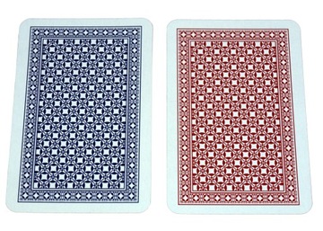 Игральные карты 2 КОЛОДЫ ПО 54 НАБОРА, СИНИЕ и КРАСНЫЕ В ДЕРЕВЯННОЙ КОРОБКЕ