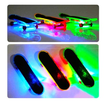 2X DESKOROLKA NA PALCE LED, Prezent dla Chłopca, Syna, LED, Fingerboard