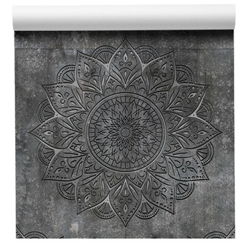 TAPETA DUŻY WZÓR MANDALA BETON IMITACJA JAK TYNK ARCHITEKTONICZNY 3D 5692al