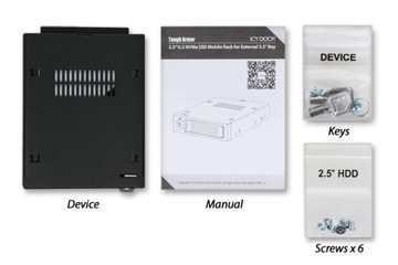 ICY DOCK 2,5-дюймовый отсек U.2 NVMe SSD для внешнего отсека 3,5-дюймового диска (Tou