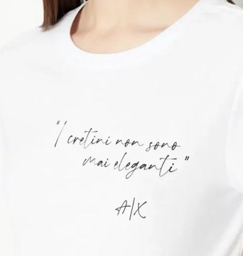 Armani Exchange t-shirt 3RYT10 YJDGZ 1000 biały XS