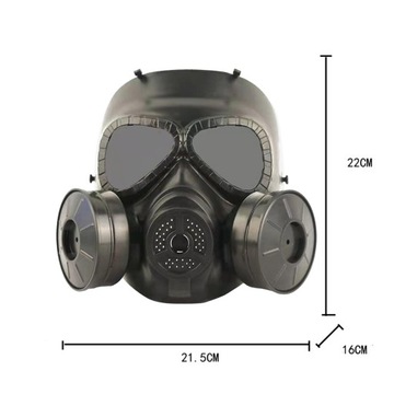Игровая маска с вентилятором CS Mask Защитная маска для всех черных линз