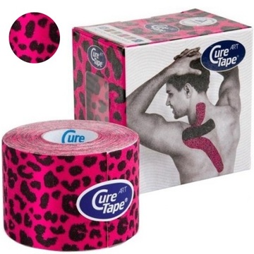 TEJP KINESIO CURE TAPE ART 5CMX5M LEOPARD PINK