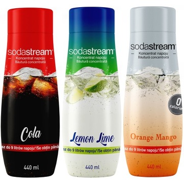 SODASTREAM Syropy COLA, LEMON-LIME, ORANGE-MANGO