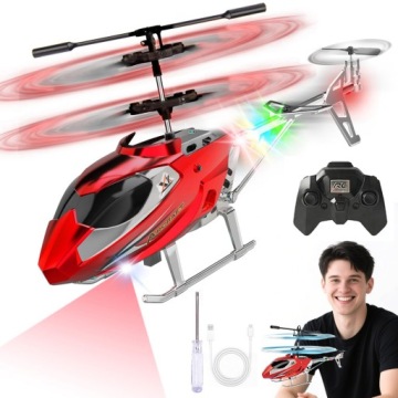 Helikopter Vrtulník Na Dálkové Ovládání Gyroskop Usb 2,4 GHz Červený