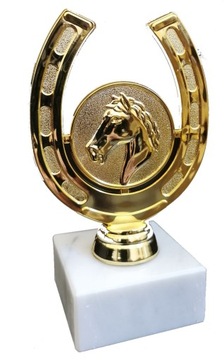 FIGURKA Statuetka trofeum PODKOWA szczęście grawer