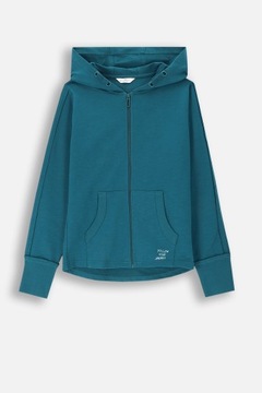 Bluza Rozpinana dla Dziewczynki Zielona Bluza z Kapturem 152 Coccodrillo ZC