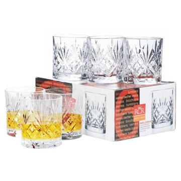 Zestaw szklanek do whisky 310 ml 6 szt Melodia RCR