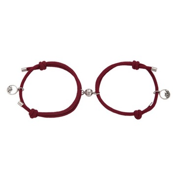 Bransoletka Lovers Matching Pleciona Czerwona B