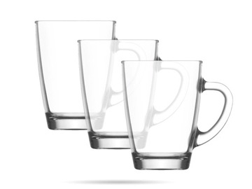 Szklanki do kawy i herbaty LAV 300 ml 3 szt. zestaw szklanek kubek z uchem