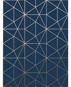 TAPETA GEOMETRYCZNA, PRYZMAT, TRÓJKĄTY - GRANAT