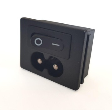 GNIAZDO ZASILAJĄCE AC ÓSEMKA Z WYŁĄCZNIKIEM