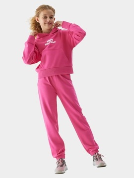 ХЛОПКОВЫЕ СПОРТИВНЫЕ БРЮКИ ДЛЯ ДЕВОЧЕК 4F AW23F426
