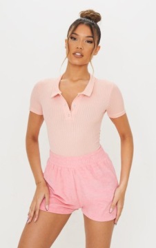 YY47 БОДИ В АБРИКОВУЮ ПОЛОСКУ PRETTYLITTLETHING 40