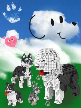 НАБОР БЛОКОВ Модель собаки СОБАКА СУПЕР ТАКСА 2100 шт. СОБАКА