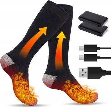 ЭЛЕКТРИЧЕСКИЕ НОСКИ С ПОДОГРЕВОМ, 4000 мАч, USB-МАГЕНТЫ