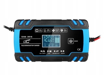 МОЩНЫЙ АВТОМАТИЧЕСКИЙ ВЫПРЯМИТЕЛЬ С ЖК-дисплеем 12 В 8 А - 24 В 4 А С ФУНКЦИЕЙ ЭЛЕКТРОННОГО РЕМОНТА