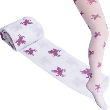 Колготки с точками для девочек 50DEN r128 PINK