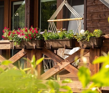 БАЛКОННЫЙ ЦВЕТОЧНЫЙ ВАЗ + ПОДСТАВКА 60СМ, КОРИЧНЕВЫЙ