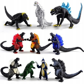 10 SZTUK Gojira PVC Godzilla Figurka Model