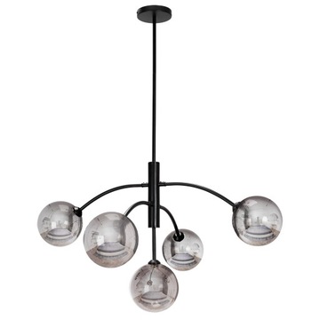 LAMPA SUFITOWA SZKLANE KULE LUSTRZANE LOFT CZARNA
