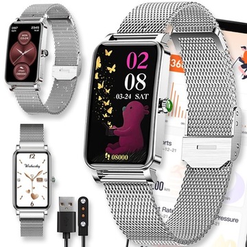 SMARTWATCH ZEGAREK WATCH SMARTBAND BAND PRO SMART MENU PL SPORT DAMSKI PULS