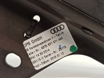A3 8V CABRIO ZÁMEK STŘECHA PRAVÝ HORNÍ 8V7871444