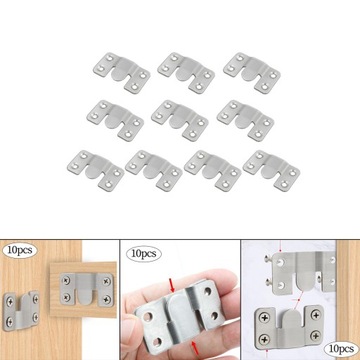 10 шт. кронштейны для скрытого монтажа, крючки для картин, стальная рама, большой настенный кронштейн