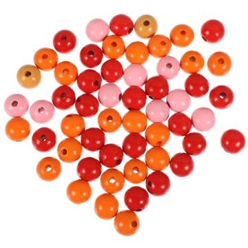 ЦВЕТНЫЕ ДЕРЕВЯННЫЕ БУСИНЫ 16ММ ИЗДЕЛИЕ ДЕТСКИЕ БИСЕРЫ 200 ШТ.