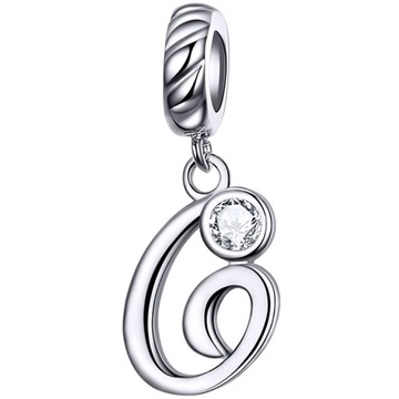 Charms Koralik Bransoletki LITERA G srebro pr.925