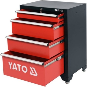 ШКАФ ДЛЯ ОБСЛУЖИВАНИЯ ИНСТРУМЕНТОВ ДЛЯ МАСТЕРСКОЙ YATO 4 ЯЩИКА 660X457X863 YT-08933