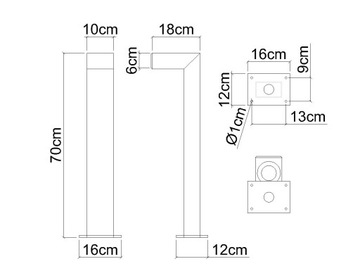 Lampa ogrodowa wolnostojąca, nowoczesna lampka na podjazd, ogród nie AQForm
