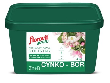 Cynko-bor Turbo 4 kg nawóz krystaliczny Florovit Agro