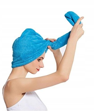 4x RĘCZNIK NA GŁOWĘ TURBAN DO WŁOSÓW Z MIKROFIBRY